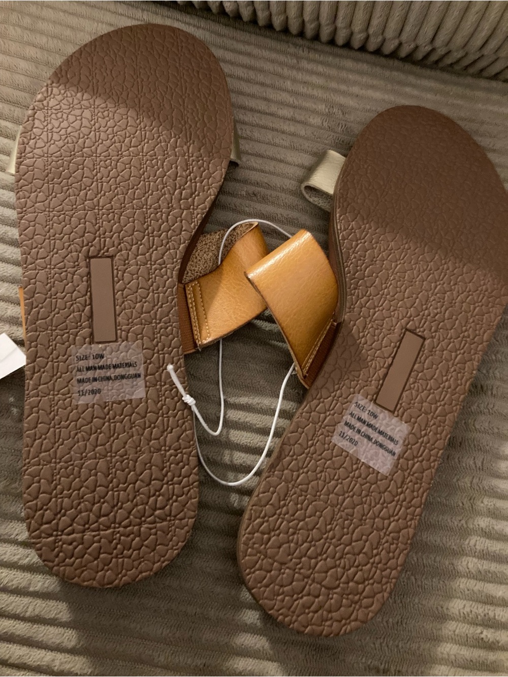 Lane Bryant Two-strap Slide Sandals 10 WIDE - Picture 2 of 4
